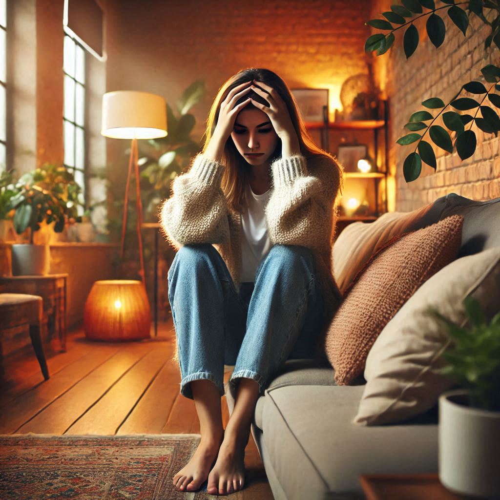 خانمی که دچار حمله لرزش سر شده است خانمی که دچار حمله لرزش سر شده است