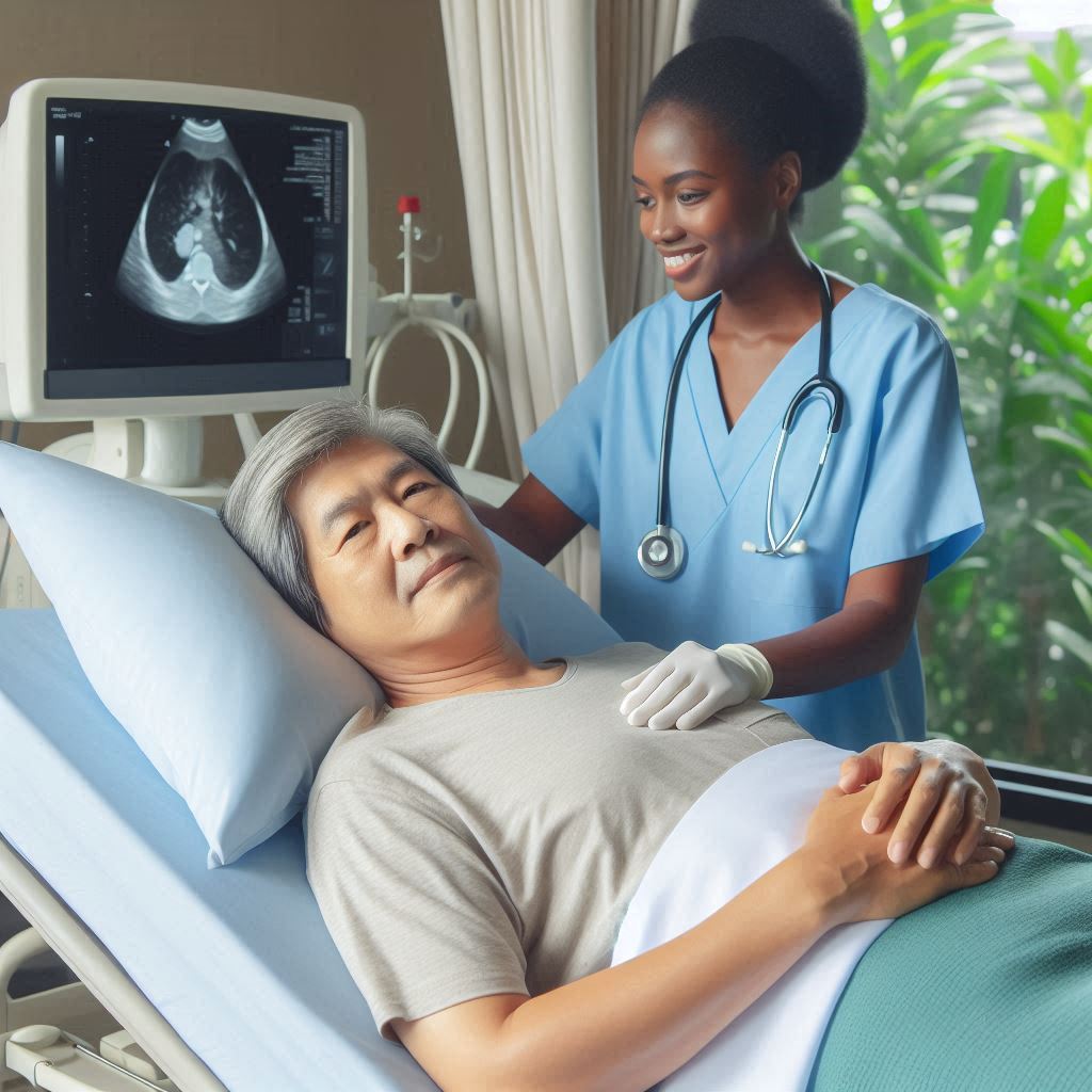 پزشک در حال معالجه بیماری که جراحی قلب انجام داده است پزشک در حال معالجه بیماری که جراحی قلب انجام داده است