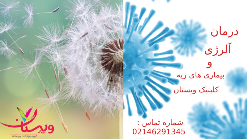 تصویر ویروس به معنای عفونت ریه و گرد گل به معنای الرژی - فوق تخصص ریه و آلرژی