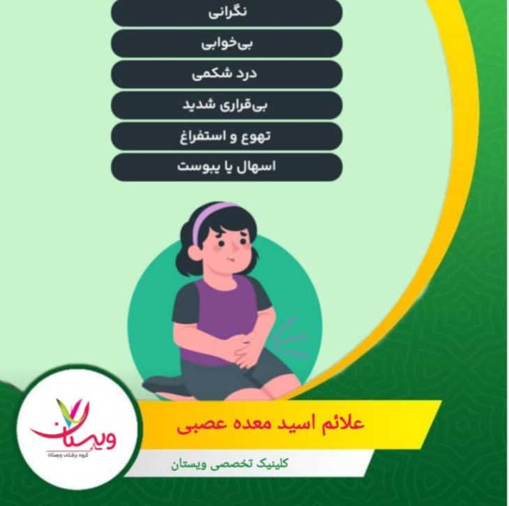 علائم معمولاً بلافاصله پس از موقعیتهای استرسزا مانند یک جلسه کاری مهم، مشاجره خانوادگی یا حتی فکر کردن به مشکلات مالی ظاهر میشوند و با تکنیکهای آرامسازی ذهن، مانند تنفس عمیق یا مدیتیشن، به تدریج کاهش مییابند. علائم اسید معده عصبی