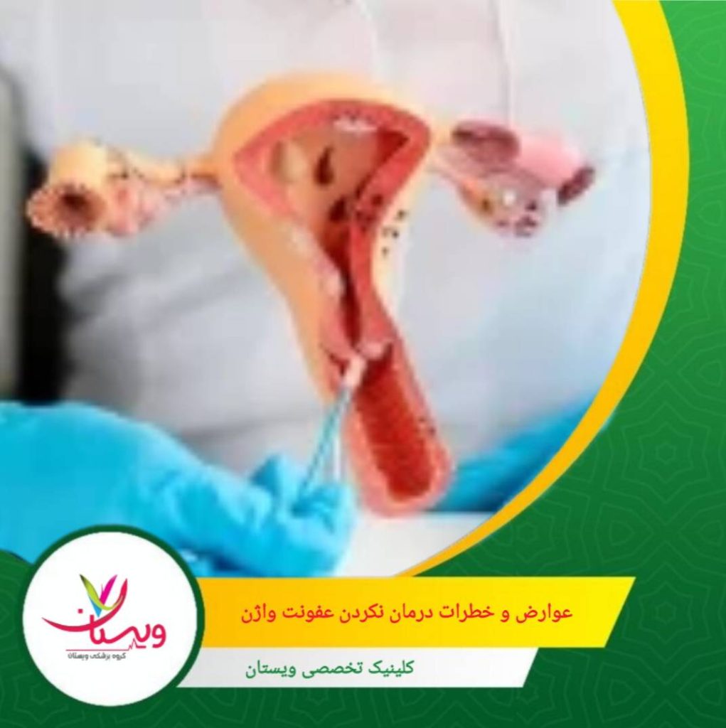 عفونتهای طولانیمدت میتوانند باعث ایجاد چسبندگی در ناحیه تناسلی شوند که در آینده درد یا مشکلات باروری ایجاد میکند. عوارض و خطرات درمان نکردن عفونت واژن